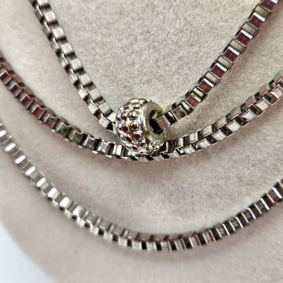VINTAGE Bijoux Terner Silver-Tone Multi Strand Bead Necklace - Picture 3 of 7